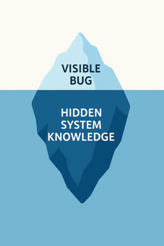 Debugging masters see bugs not as interruptions, but as opportunities to build deeper system understanding.