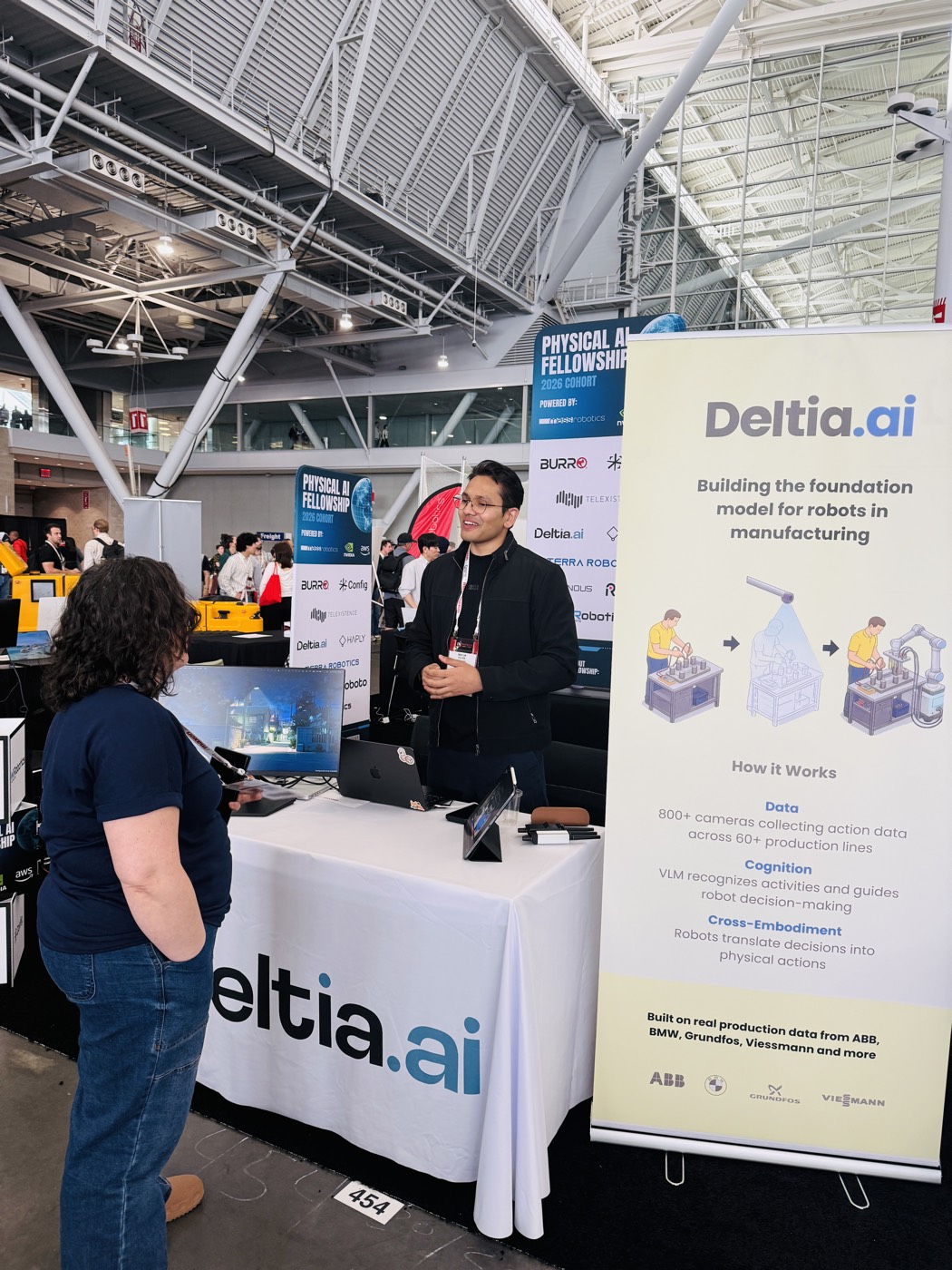 At our stand during the Physical AI Fellowship, Robotics Summit and Expo, Boston